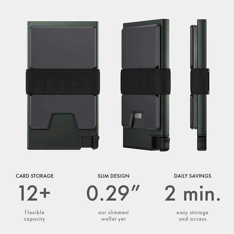 Aluminum Card Holder Slim Minimalist Wallet RFID Blocking
