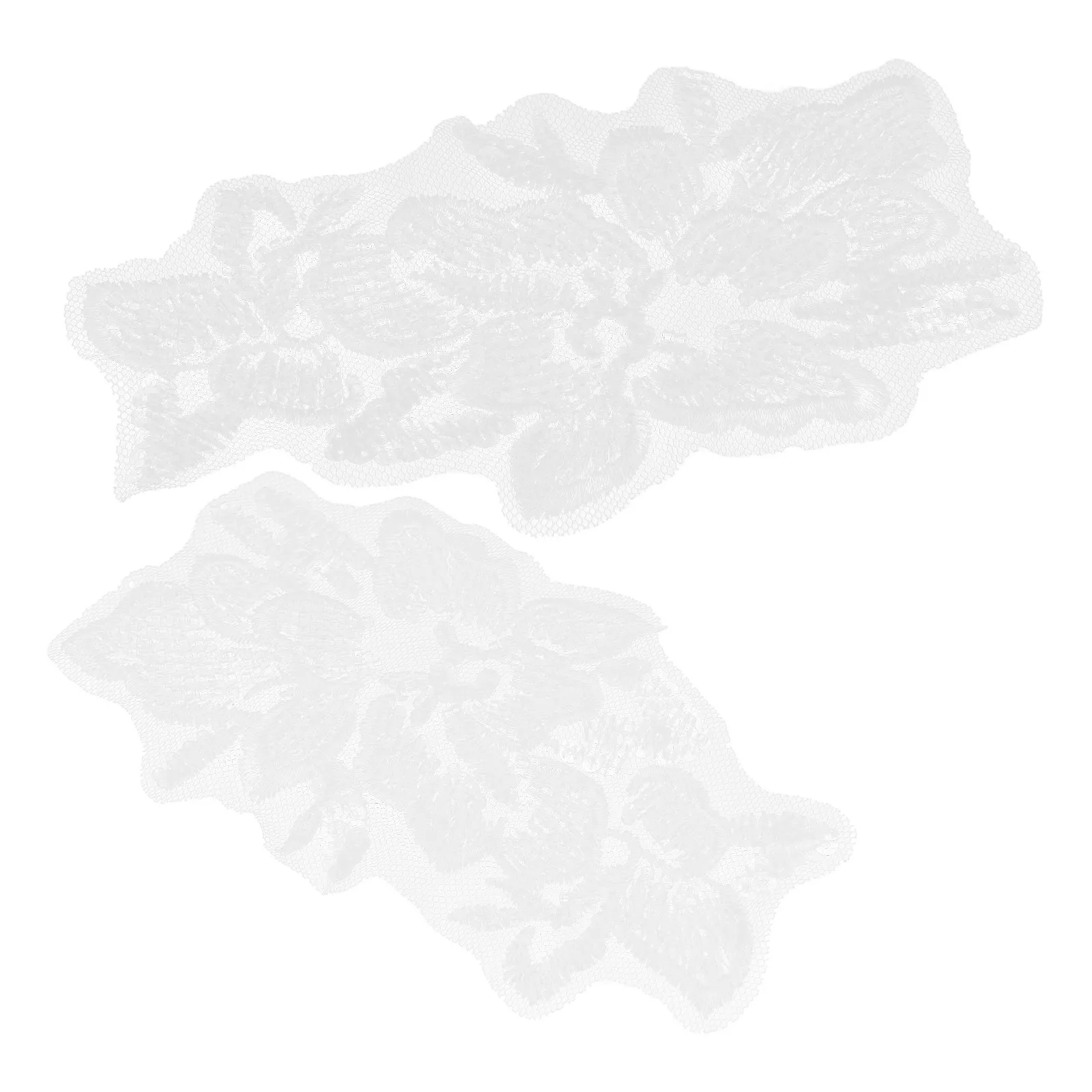 

1Pair Beaded Embroidery Patch Flower Applique Lightweight Sew on Patch for Clothing Decoration Fabric Patches DIY Garment Repair