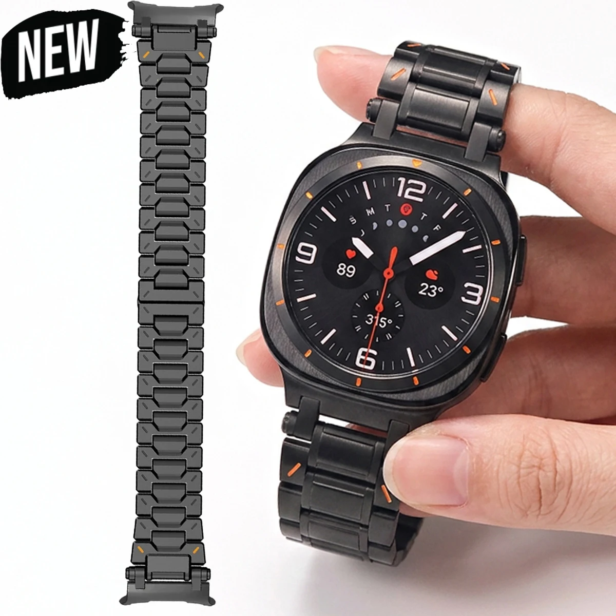 Business Metal Band for Samsung Galaxy Watch Ultra 2025/7 47mm Titanium Alloy Strap for Galaxy 8/8 Classic 46/44/40mm Man Belt