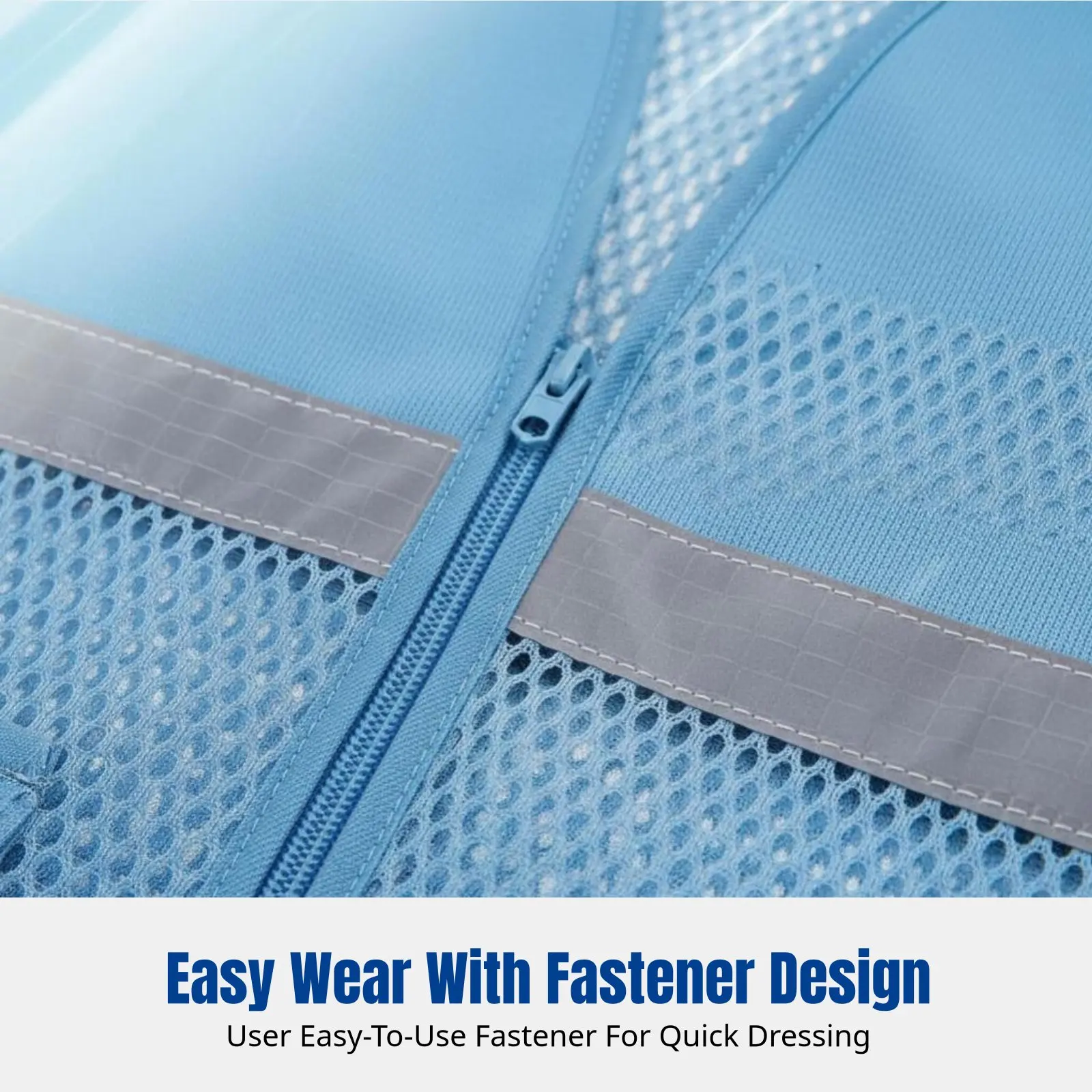 Reflective Safety Vest, High Visibility Workwear, Breathable Mesh, Nighttime Fluorescent Protective Jacket for Sanitation