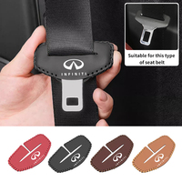 Car Seat Belt Clip Protector Safety Buckle Leather Anti-Scratch Cover For Infiniti Q70L QX50 Q50 QX30 QX60 QX80 Q60 Q30 QX70 Q70