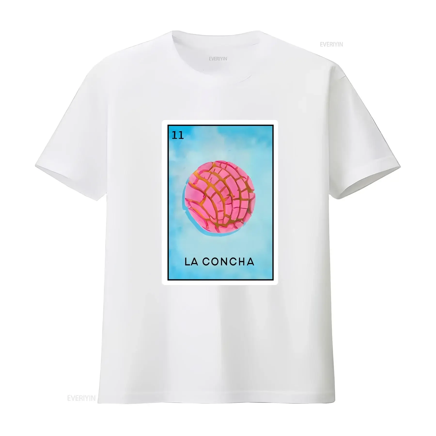 تي شيرت Loteria Concha Pan Dulce المكسيكي للأم لاتينا عتيق مغسول أوم ناعم ممتد أنيق متعدد الاستخدامات