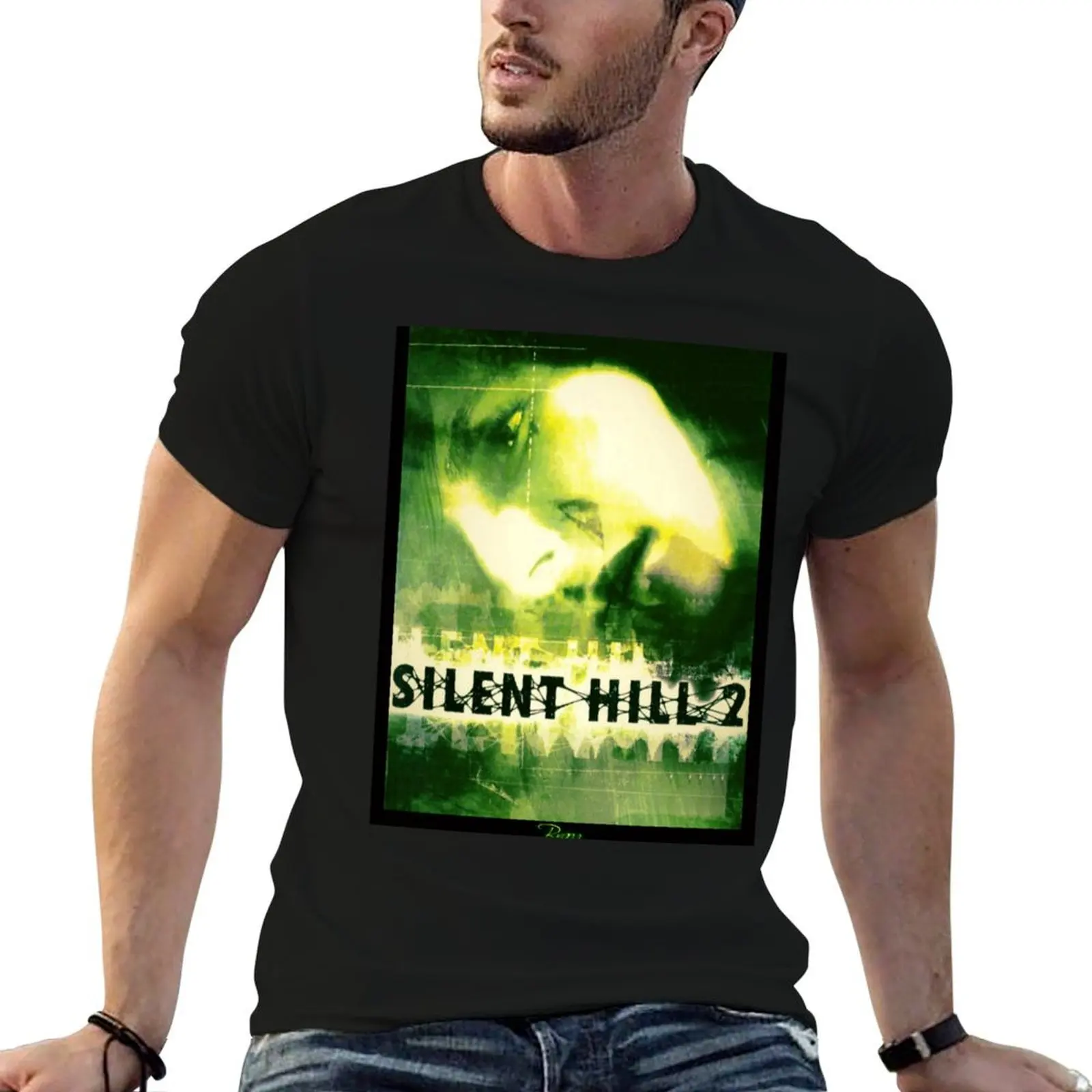 Silent Hill 2 - Camiseta con diseño original de la caja de Ps2 (cubierta verde) (sin efecto neón) Camiseta esencial