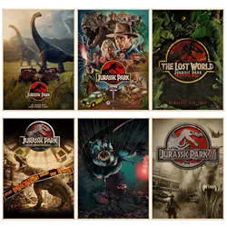 Jurassic Park Movie Posters Kraft Paper Vintage Poster Wall Art Painting Study Nordic home decor