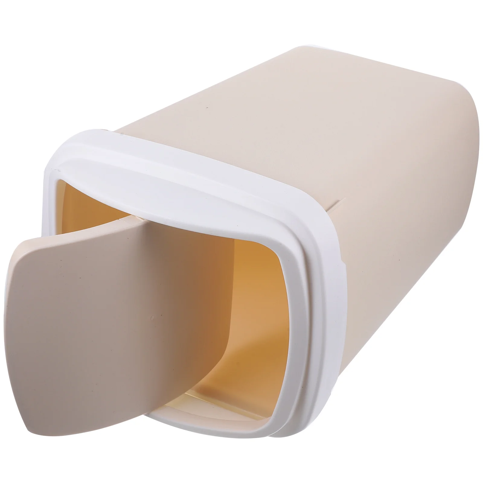 

Trash Can Household Kitchen Bathroom Garbage Bin Lid White Small Size Plastic Waste Basket Thickened Home Use