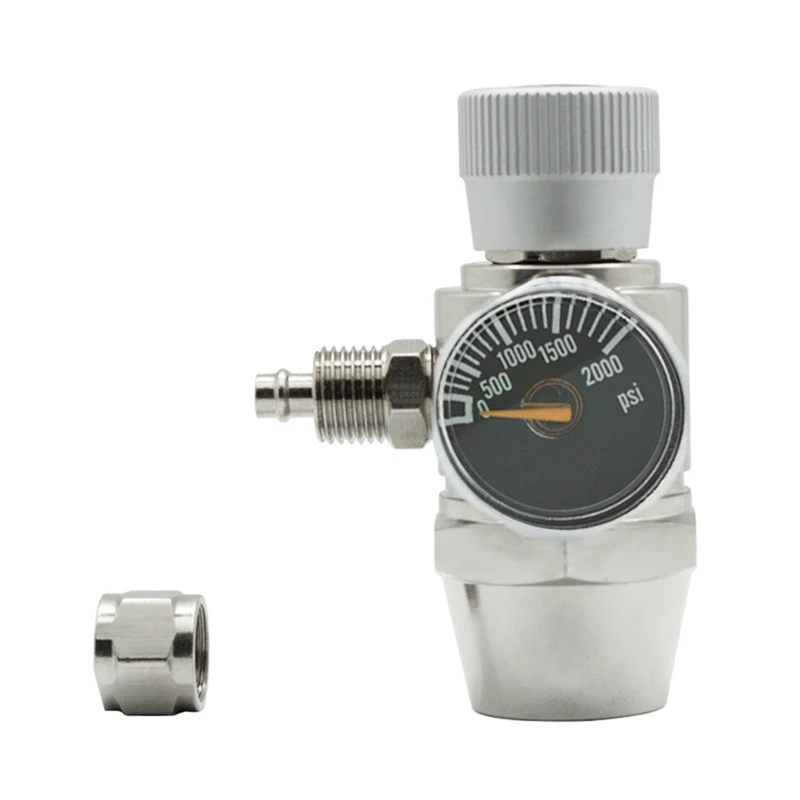 Aquarium CO2 Regulator CO2 Regulator 2000Psi Pressure Gauge For 6Mm Suction Tube 5/8-18UNF