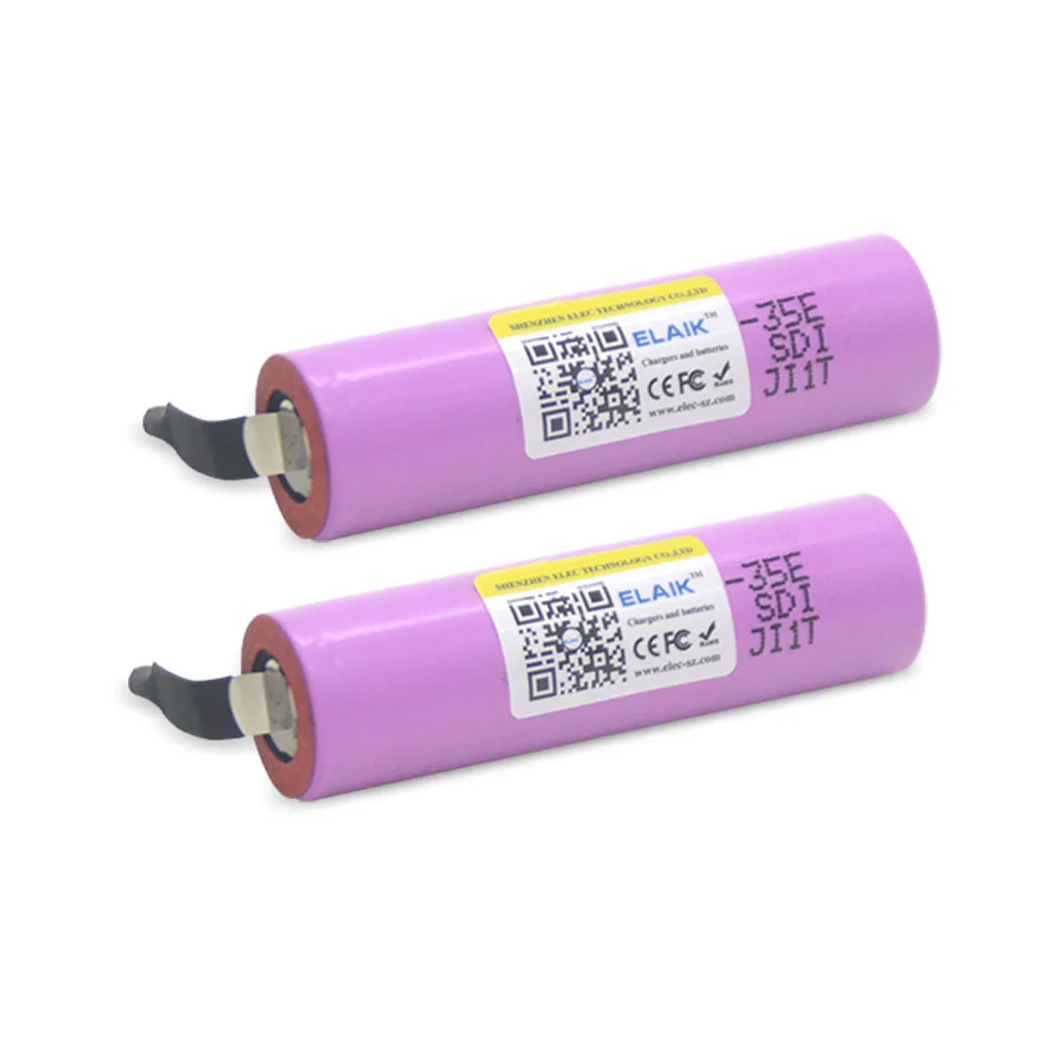 ELAIK-bateria de lítio original, bateria 18650, 3500mah, 3.7v, 25a, alta potência para ferramentas elétricas + correia de ní