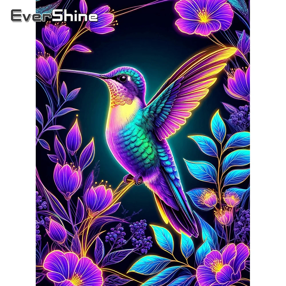 Evershine Diamant Malerei Wind Vogel Kreuzstich Mosaik Blume Strass Bild Malerei Tier Geeignet für Anfänger