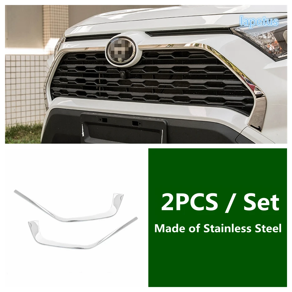 Car Accessories Front Mesh Grill Grille Streamer Cover Trim Insert Molding Strips For TOYOTA RAV4 RAV 4 XA50 2019 - 2022