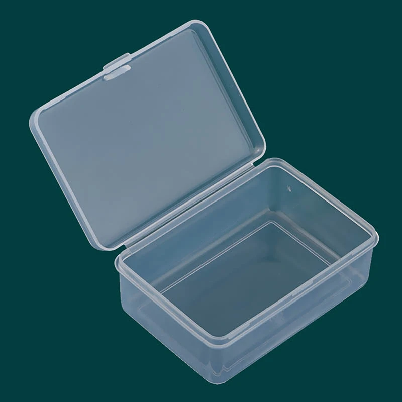 Transparent Plastic Storage Box Square Small Items Packing Case Jewelry Beads Container Sundries Organizer