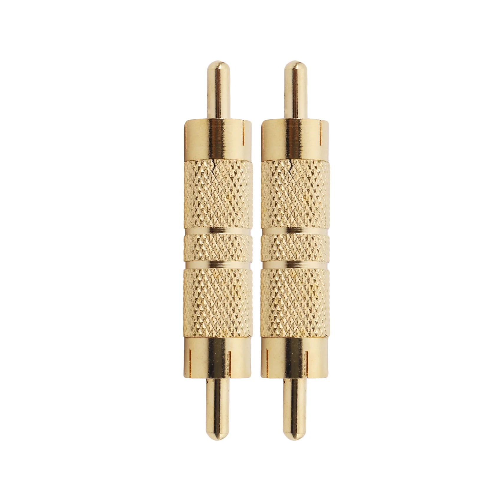 ABUOProfessional RCA Male to Male RCA Coupler Adapter Converter Connector Gold Plated (2 Pack)
