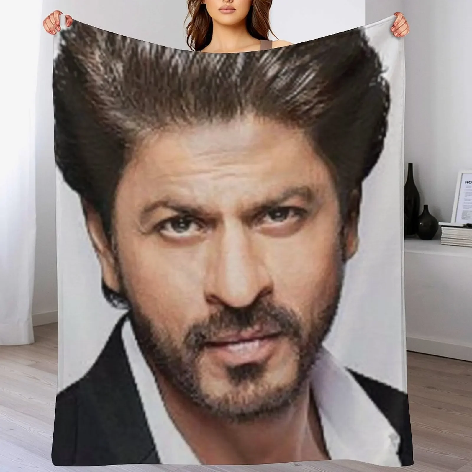 

shahrukh khan Throw Blanket Plush Travel Beach Blankets