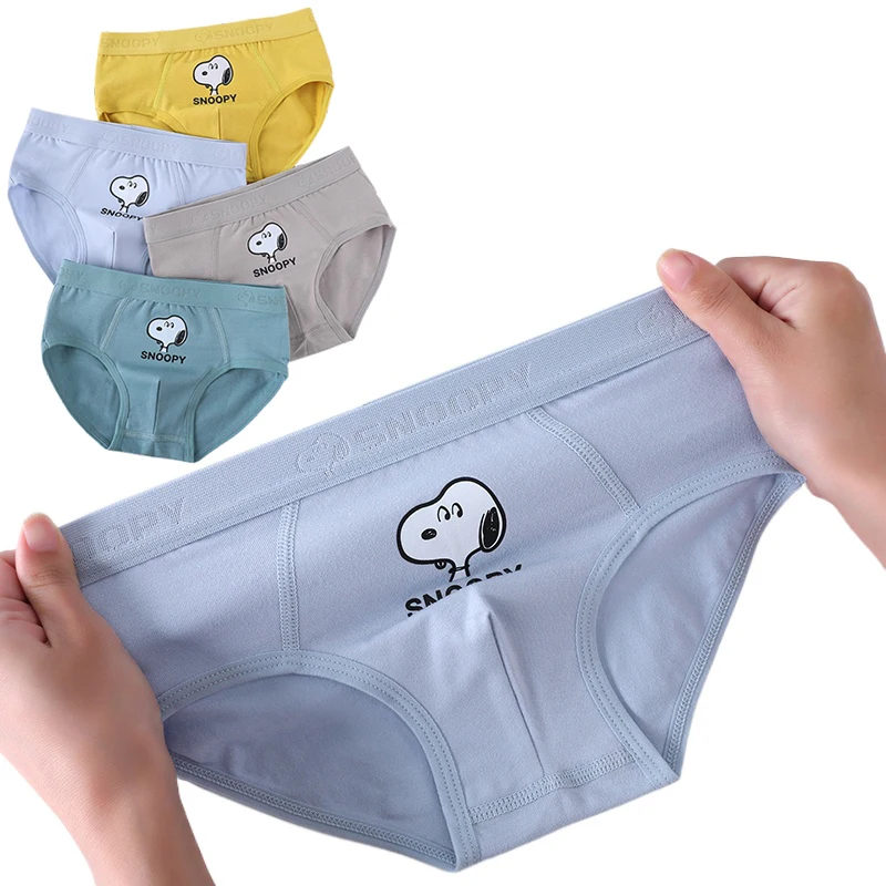 

4pcs Snoopy Boy Underpants Anime Cotton Underwear Breathable Comfortable Shorts Briefs Boxers for Kids Cartoon Soft Underpants