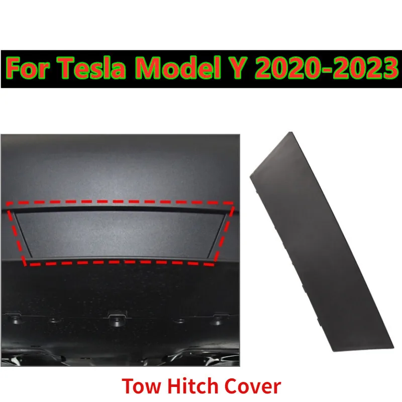 

For Tesla Model Y 2020-2023 Lower Bumper Tow Hitch Cap Cover Black 1494009-00-B