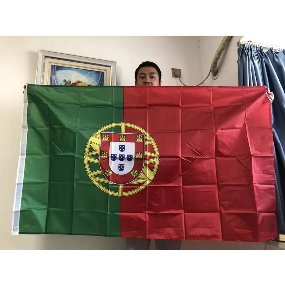 Portugal Flag 3ftx5ft 90x150cm Hanging Portugal Flag Polyester Standard Flag Banner Indoor Outdoor Home Decoration
