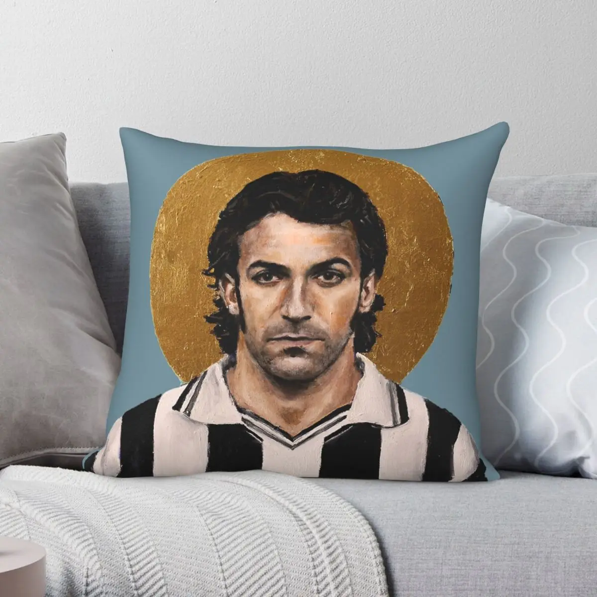 Alessandro Del Piero Platz Kissen Polyester Leinen Samt Kreative Zip Decor Hause Kissen Abdeckung