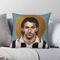 Alessandro Del Piero Square Pillowcase Polyester Linen Velvet Creative Zip Decor Home Cushion Cover