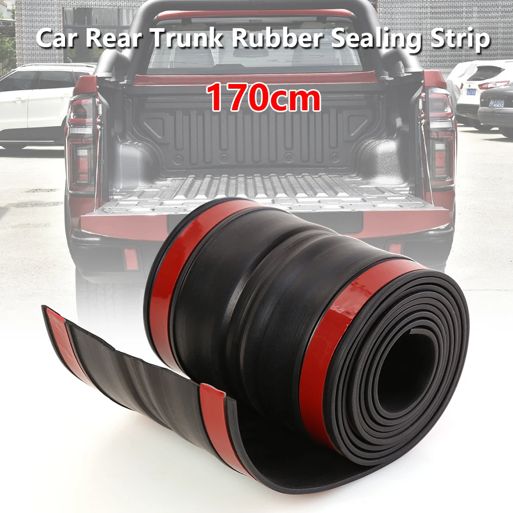 170x11cm Durable Rubber Truck Bed Tailgate Gap Cover Practical Multi-functional Classic Filler Seal Cap for Pickup Truck