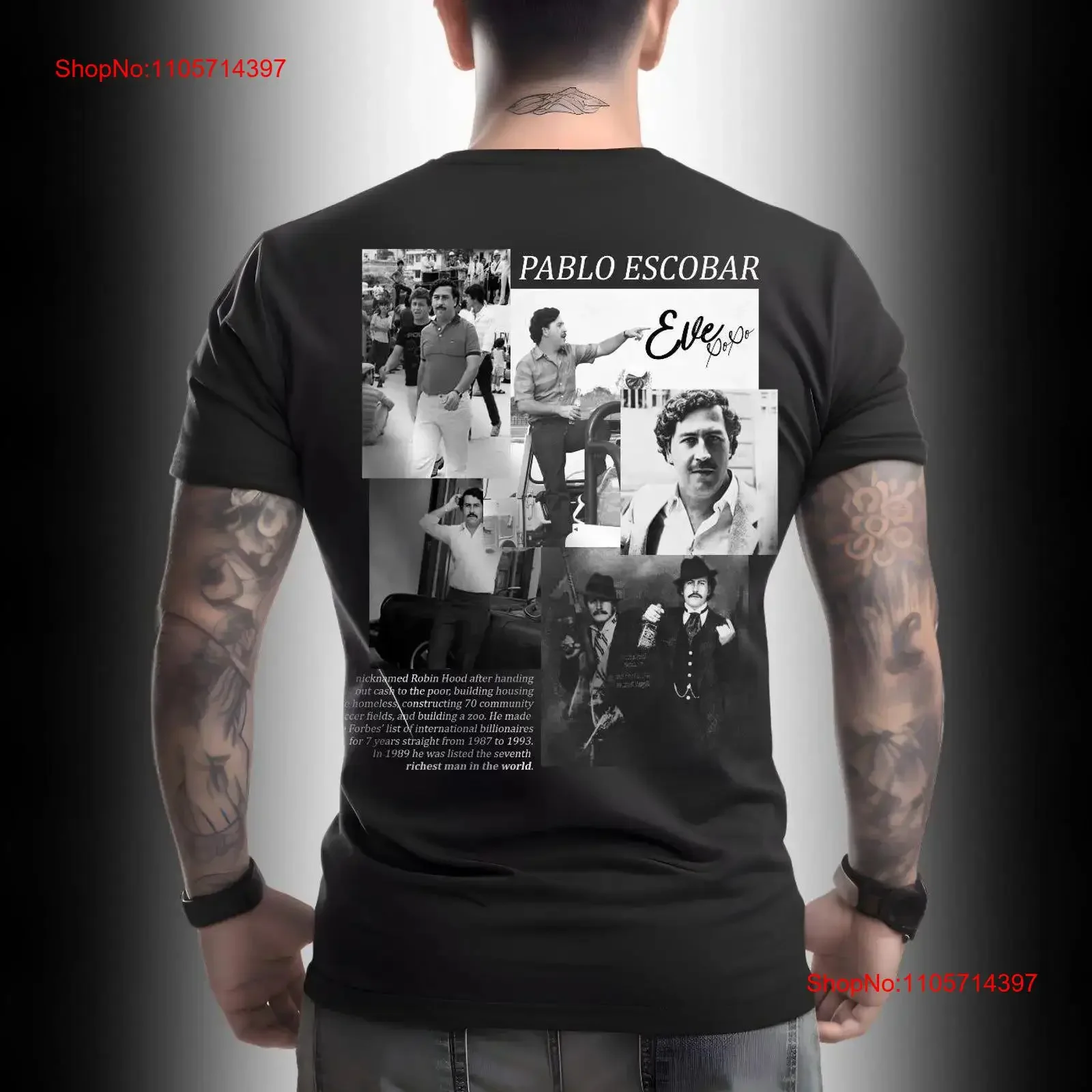 Pablo Escobar T Shirt LIMITED EDITION vintage Washed Casual Unisex Stylish Breathable graphic homme Stretched Versatile fashion
