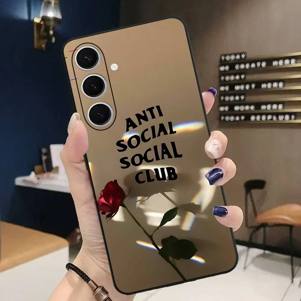 A-Anti Social S-Social Club Phone Case For Samsung S 24 Fe 25 Ultra Plus 20 Lite 21 30 22 23 24 22 Ultra 5G Fundas
