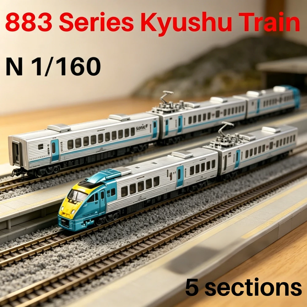 KATO N 1/160 Scale Model Train Kyushu 883 Series 10-485 Type Tilting Train 5 Carriage Power Unit Painted Train Set Boys Toy Gift