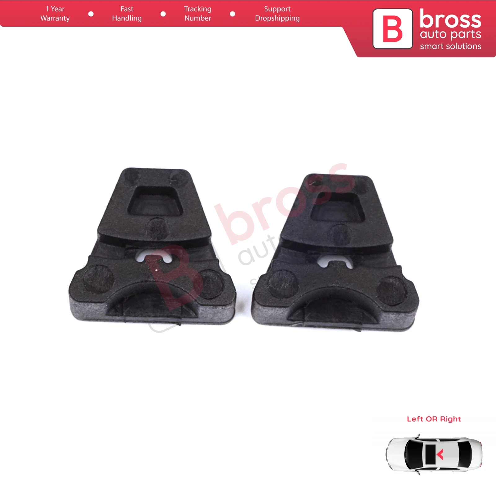 

BSR533-1 2 Pieces Sunroof Rail Frame Glass Slider Guide Repair Bracket for Mercedes CLA A C E Class W176 W177 W205 C207 C117