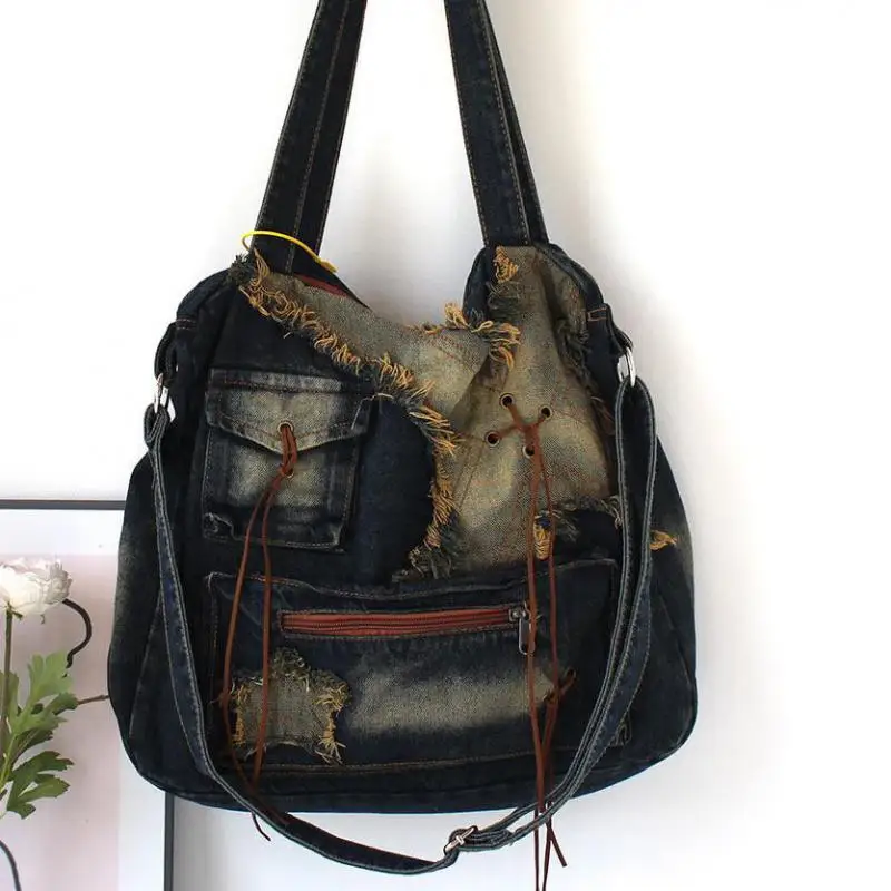 Y2k Wasteland Stray Retro 데님 학 - Women Bags Jeans 리뷰 및 가격