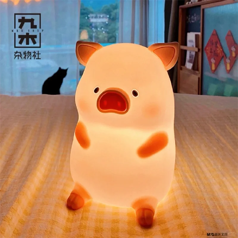 

Original Lulu Pig Patting Lamp Cartoon Ornament Bedroom Night Light Room Desktop Decoration Cute Toys Birthday Gift In Stock