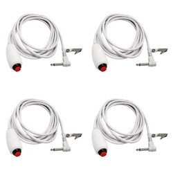 4X Nurse Call Cable 6.35Mm Line Nurse Call Device Emergency Call Cable With Push Button Switch