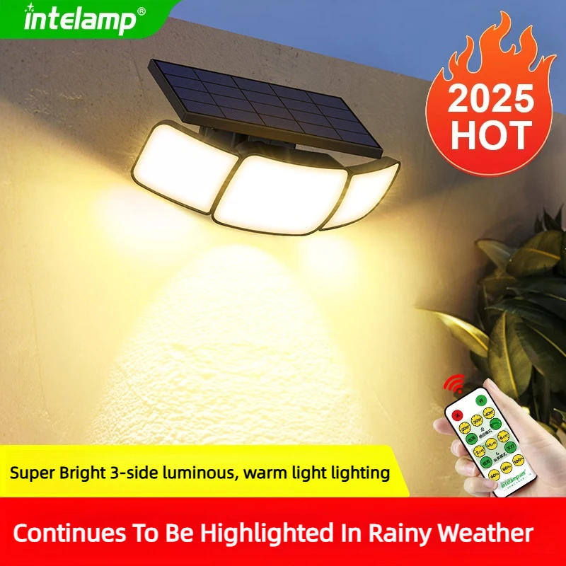 

1200LM Solar Light for Outdoor Solar Lamp Sunlight Motion Sensor Light Remote Control Waterproof Garden Street Wall Yard Lamp