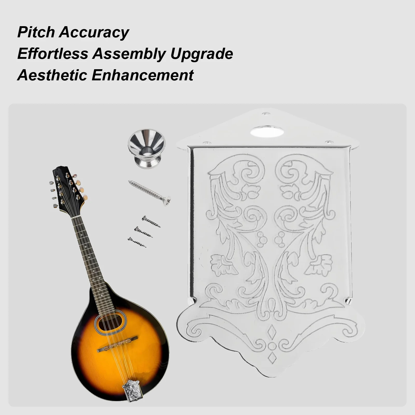 Mandoline Staartstuk Vervanging 8-String Mandoline Staartstuk Accessoires Met Gesp En Schroeven Muziekinstrument Onderdelen Voor