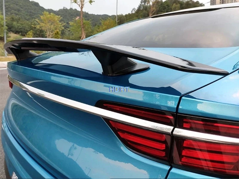 Car Styling Rear Trunk Roof Spoiler Fixed Wind Tail Wing Cover Protector Decoration Accessories For Geely Preface FS11 2020 +