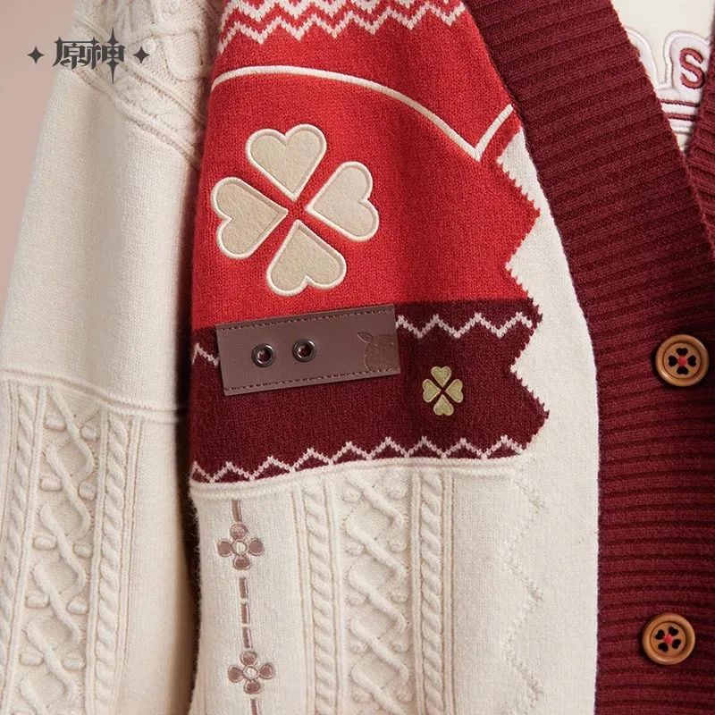 Spiel Genshin Impact Offizielles Originalprodukt Klee Thema Strickjacke Zubehör Halloween Weihnachten DIY Geschenke Cosplay Kostüme