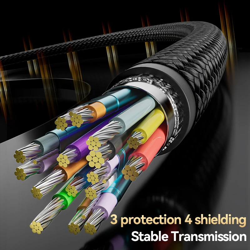 كابل USB C إلى HDMI 8K@60hz من النوع C إلى HDMI 2.1 8K 4K@120hz 48Gbps HDR HDCP لـ Thunderbolt 4/3، iPhone 16/15 Pro Max Galaxy