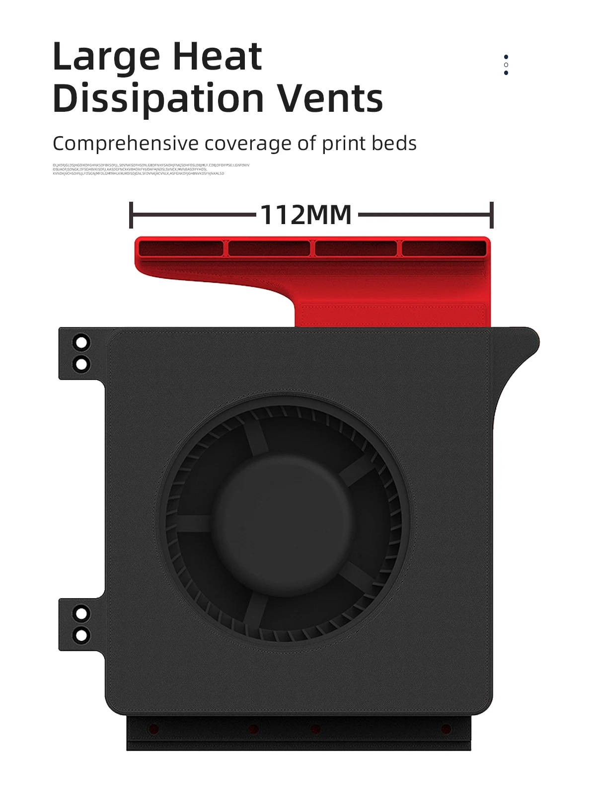 Voron v0 Serie 24v 12032 Modell Hilfs kühl gebläse einheit hoher Luftstrom niedriger großer Vibrations gebläse 2800 U/min Seitenblas einheit