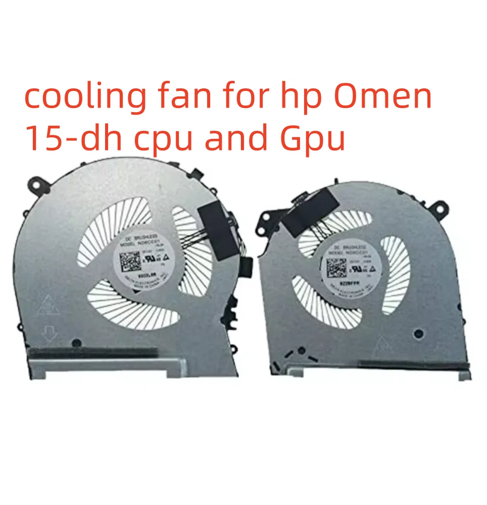Laptop CPU GPU Cooling Fan ND8CC01 DV12V 0.60A -18L06 -18L07 4-Pin for HP OMEN 15-DH TPN-C143 15-DH0161TX DH0015NR 80W