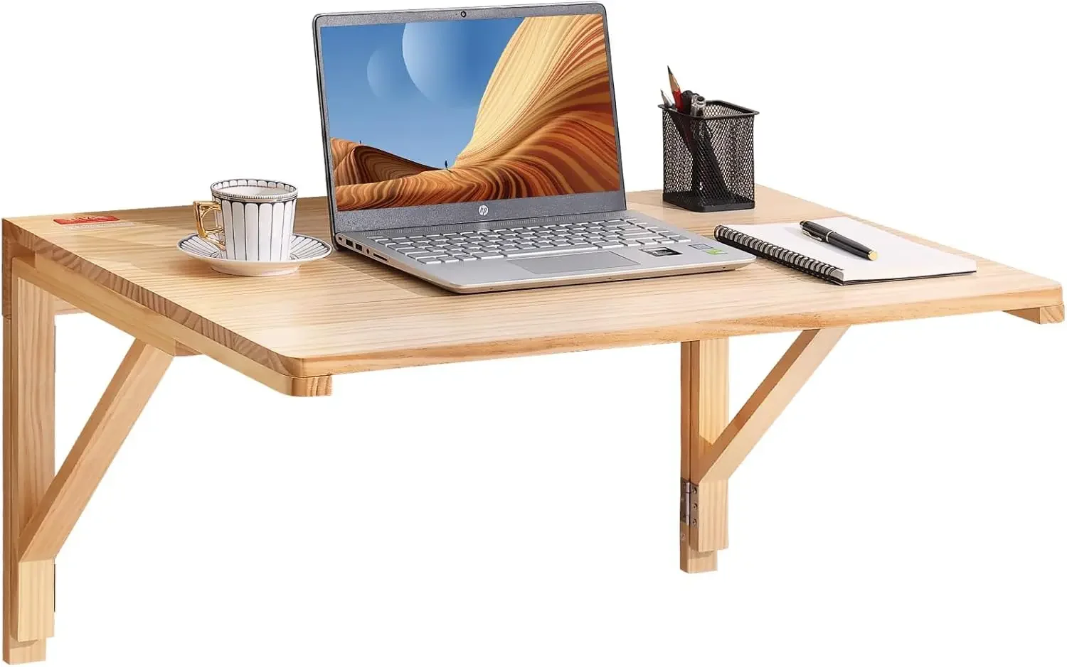

Wall Mounted Folding Table, Wall Mounted Drop Leaf Tables, Solid Wood Floating Desk for Dining, Laundry Room, Office