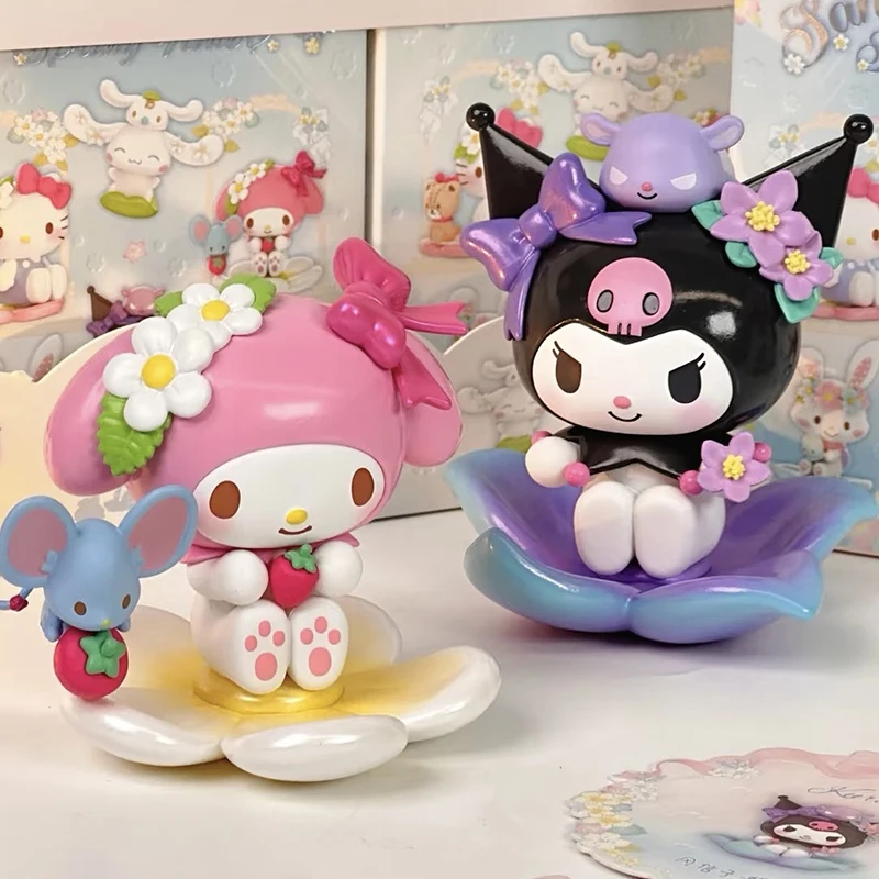 

Подлинная TOPTOY Sanrio персонажи весенний цветок серии модная слепая коробка милая игрушка Hello Kitty Kuromi Cinnamoroll украшение