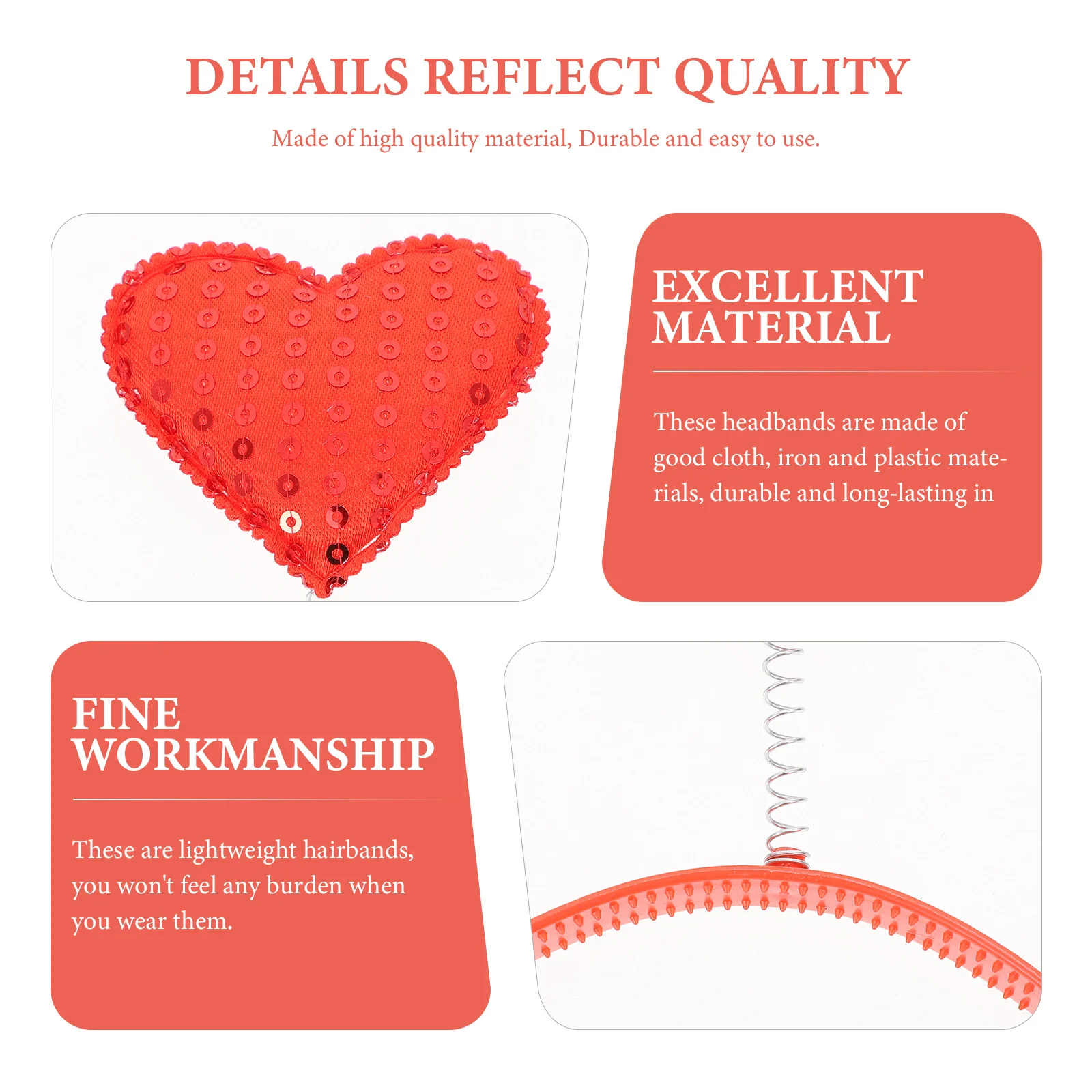 

4 шт. милых ободков для волос в форме сердца, удобные головные уборы для взрослых на День святого Валентина, бал, маскарад, женский аксессуар, украшение