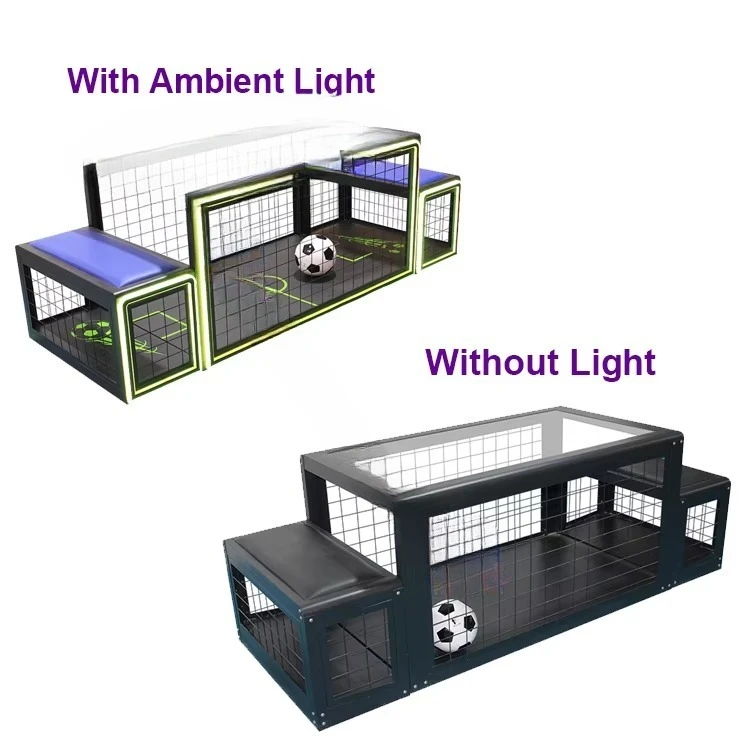 Wonderful fashion indoor entertainment under the stage sitting and playing football table