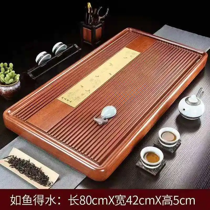 Whole Piece Rosewood Tea Tray Bakelite Mahogany New Chinese Style Household Large Tea Sea Solid Wood Tea Set