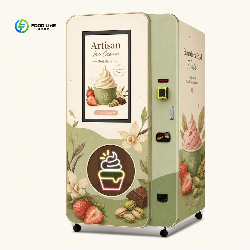 FL Customized Ice Cream Vending Machine Manufacturer Coin Operated Automatic Digital Touch Screen Soft Ice Cream Vending Machine