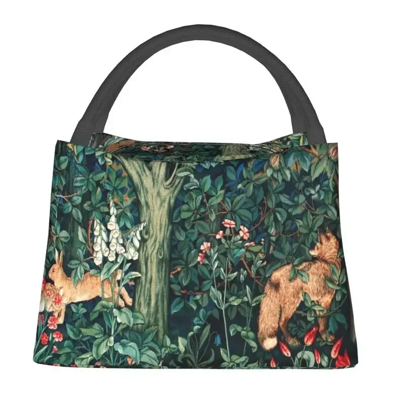 Fox And Hares di William Morris borsa termica per il pranzo per il modello floreale in tessuto Cooler Thermal Food Lunch Box Hospital