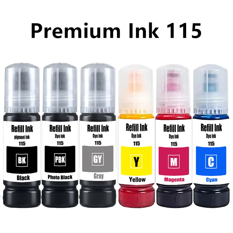115 Ink Compatible with Epson 115 Ink Cartridges Multipack for EPSON EcoTank L8160 L8180 8550 8500 Printer