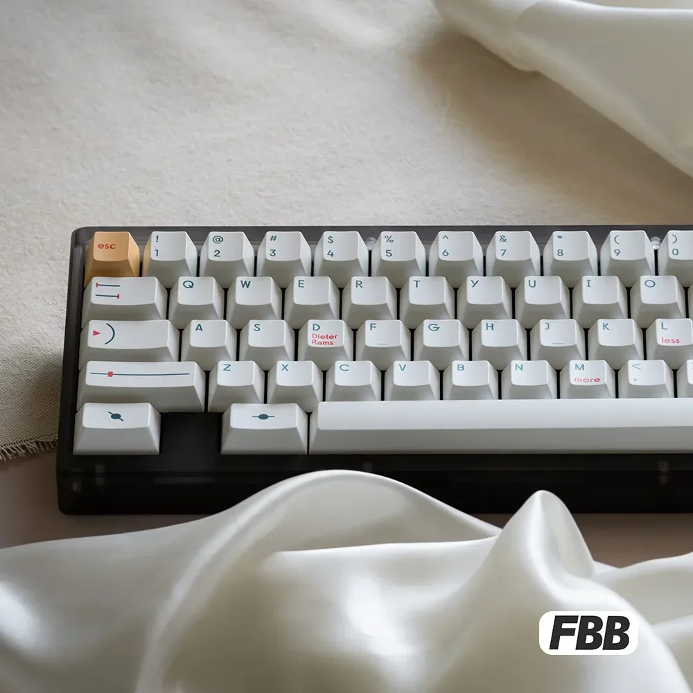 FBB الأصلي Keycap T52 الحد الأدنى براون نمط باوهاوس التسامي الحراري PBT 152 مفاتيح مخصصة غطاء مفتاح لوحة المفاتيح الميكانيكية