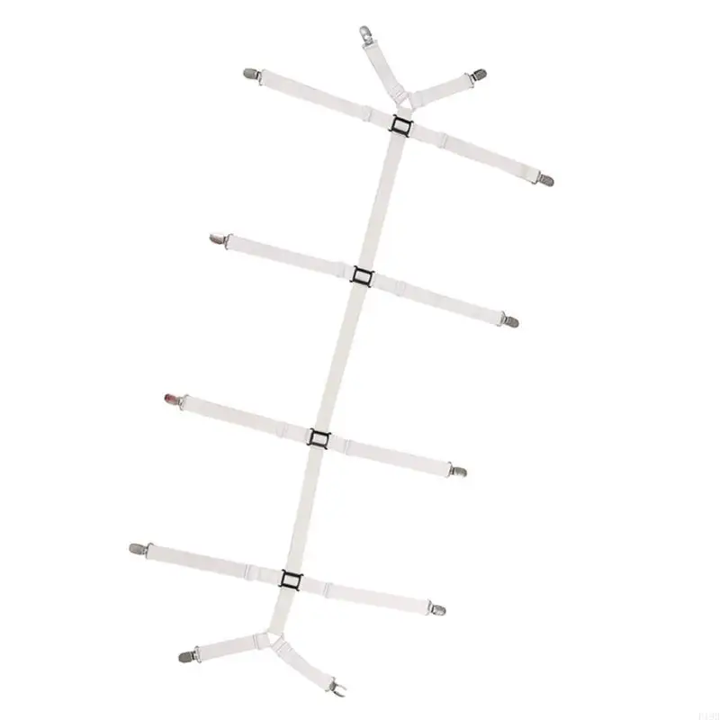 F19B Bed Sheet Holder Clamps Strap Secures For Kids Room Dorms Hotels Durable