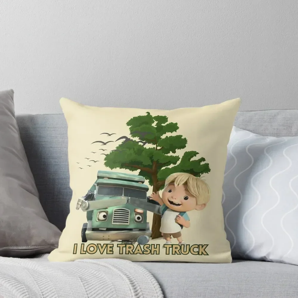 

Trash Truck, I love Trash Truck Throw Pillow Bed pillowcases Pillow Covers Decorative Pillowcases For Pillows pillow