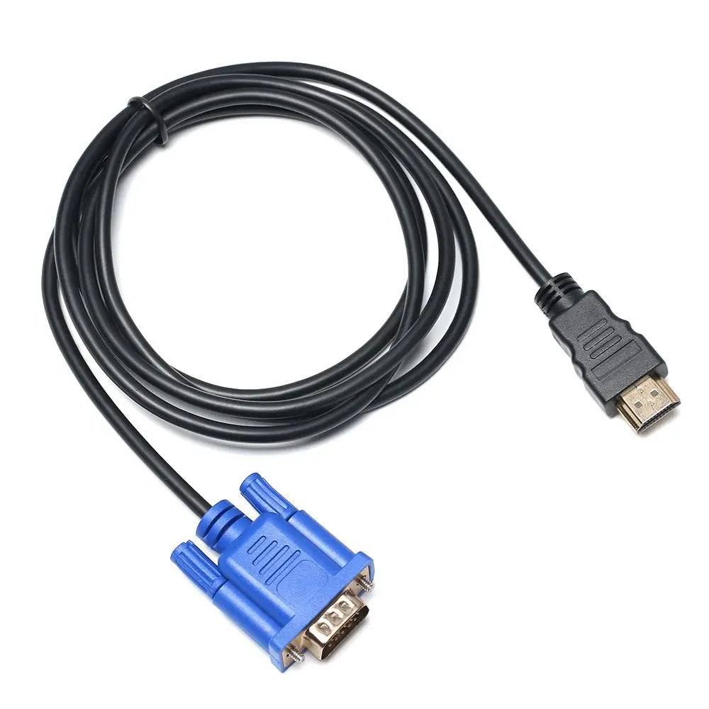 Professional Male to Male HDMI-Compatible to VGA Cable 1-5m 1080P Computer Wire Projector PC AV Adapter Cord