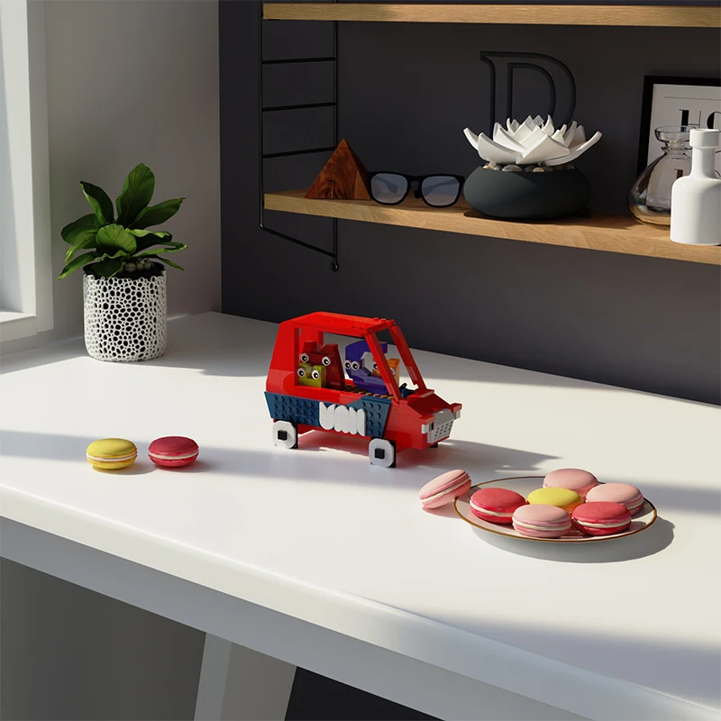 MOC alphabé VAN voiture Van Lore figurines idées blocs de construction Kits cabine Taxi lettres Lores véhicule voiture briques jouets enfants cadeaux