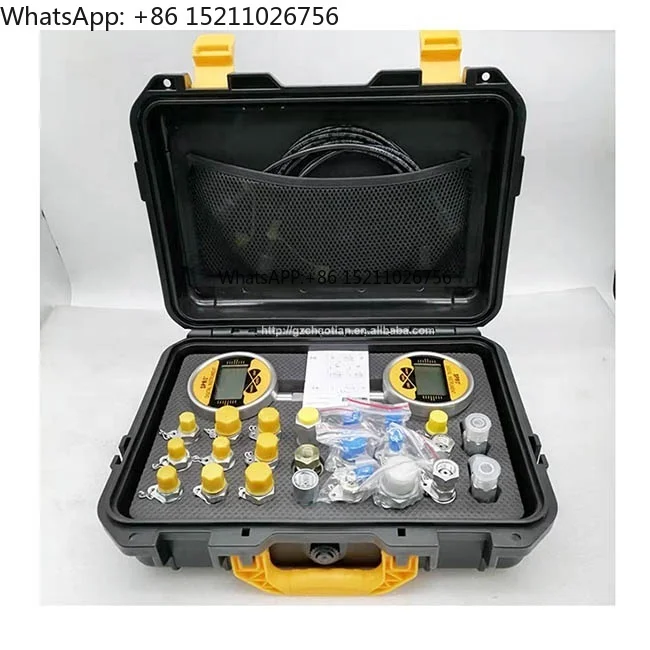 Medidores de presión hidráulica digitales universales Kit de prueba de presión hidráulica de excavadora Manómetro de 0-60Mpa